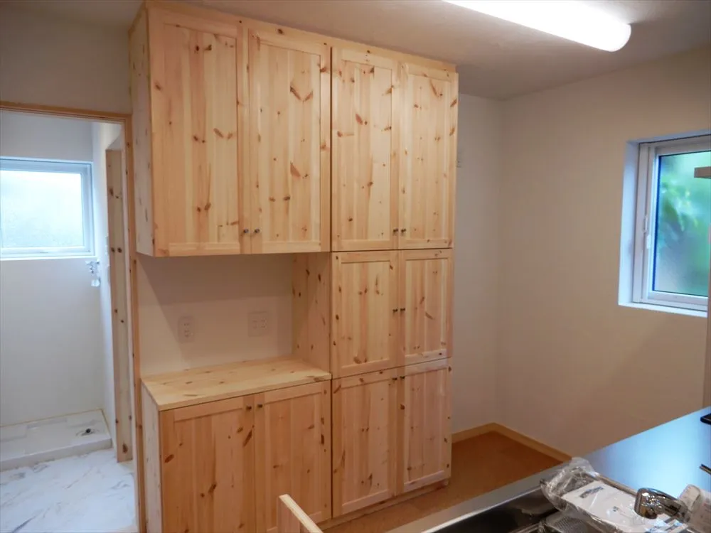 リフォーム後のキッチン収納エリア